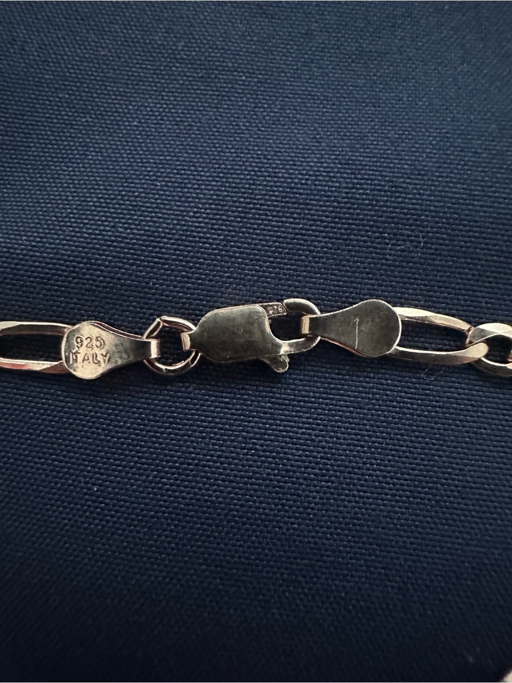 Made in Italy NWT Rose Gold Over .925 Sterling Silver Figaro Bracelet 19cm 7.5" - Picture 5 of 5